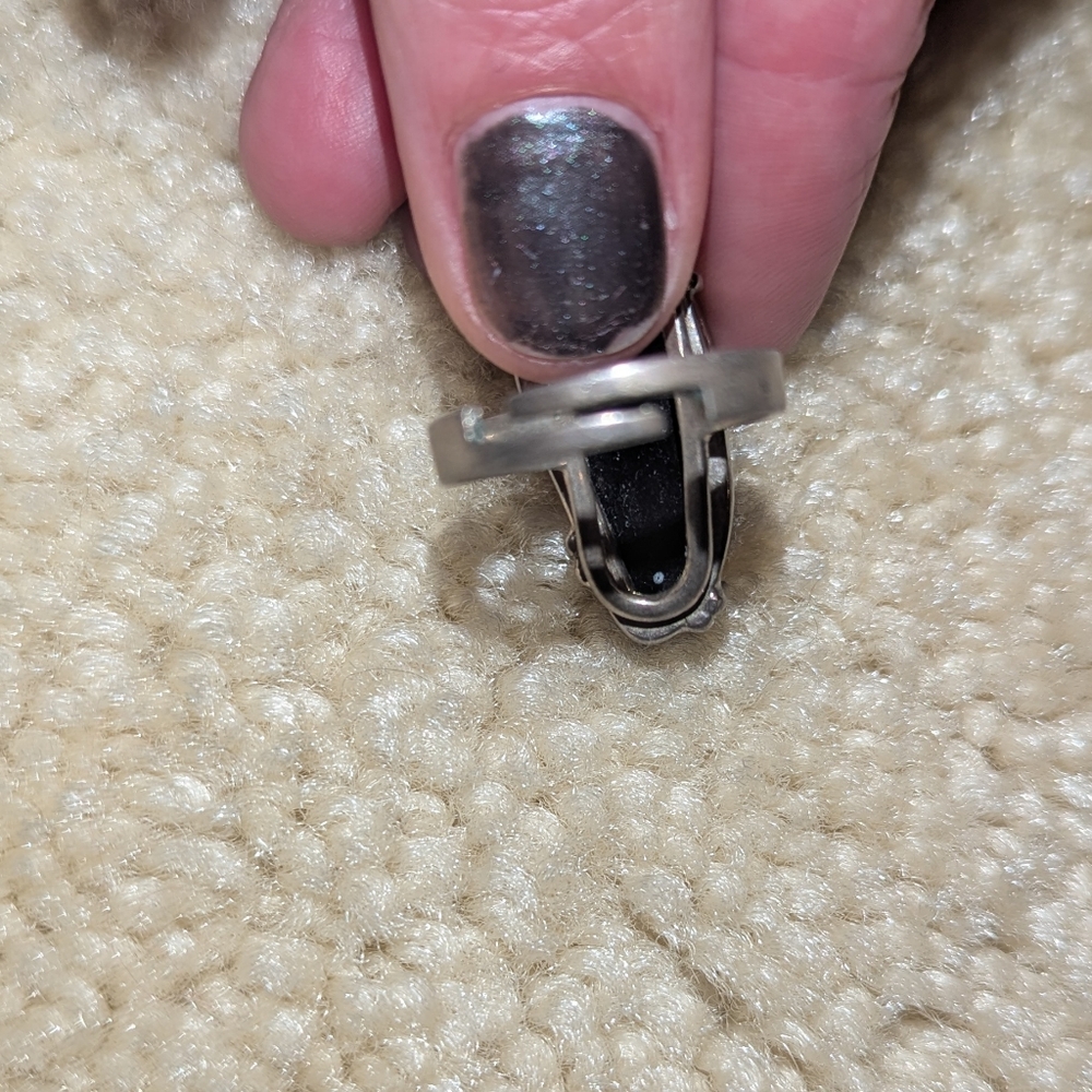 Amber silver ring adjustable aize - Picture 6 of 8